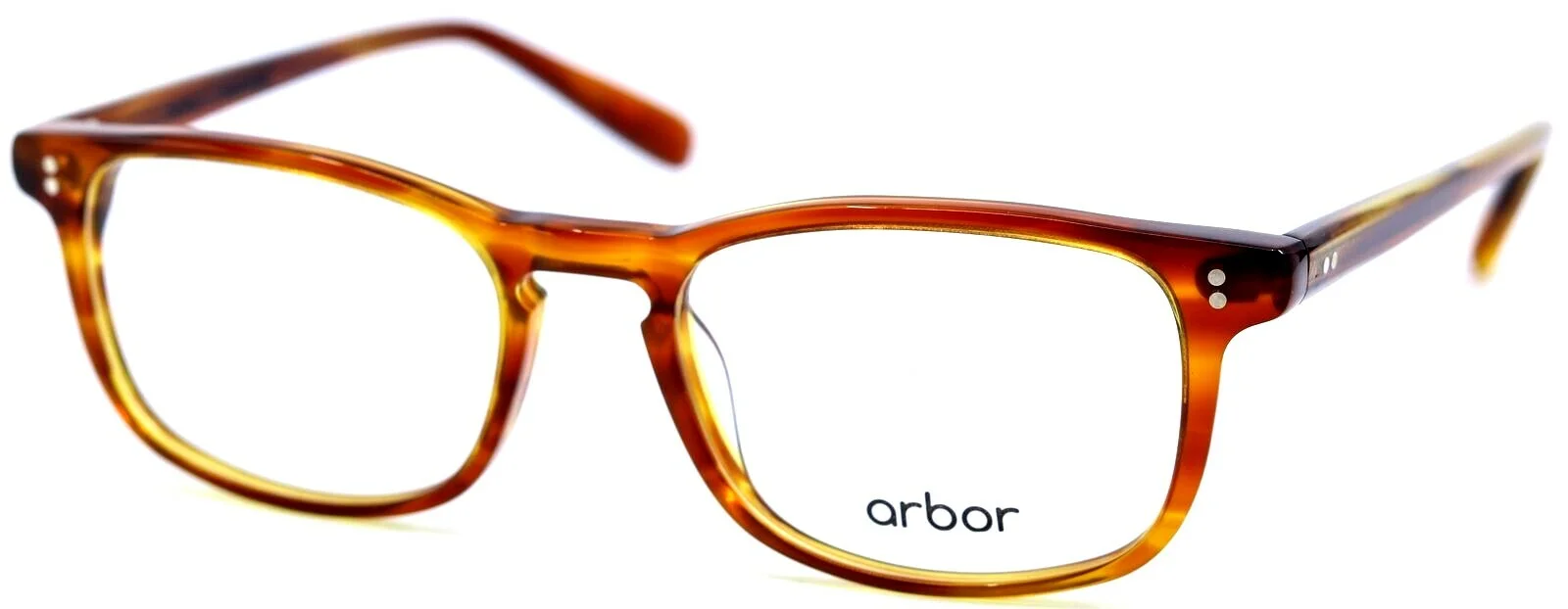 Arbor Birch Amber Tortoise Rectangular Full Rim Eyeglasses 50-18-145 B:36