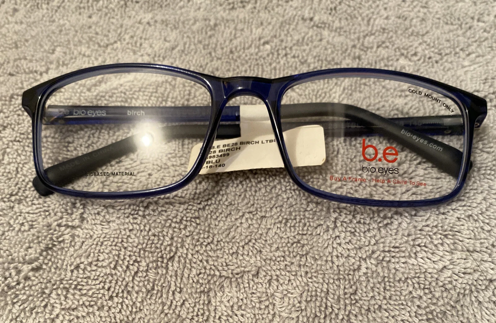 Bio Eyes BE Birch LTBLU BE28 Prescription eyeglass Frames 54 18 140 - Ret $54