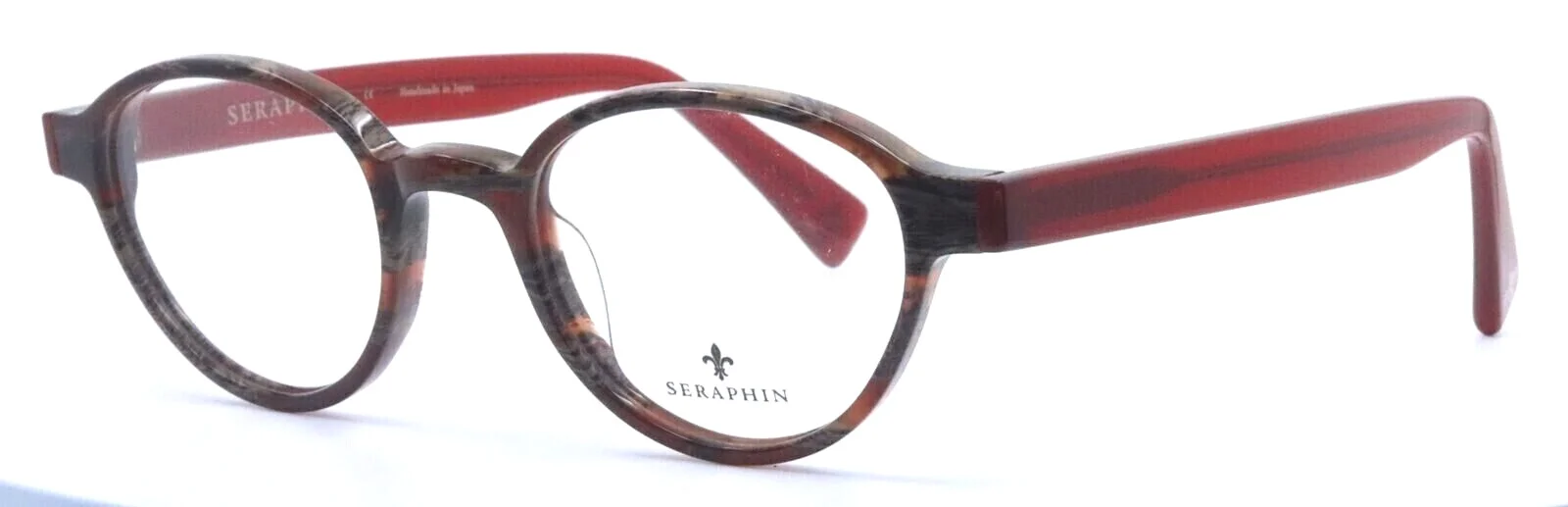 SERAPHIN ROLLINS 8117 Auburn Birch Womens Round Eyeglasses 47-21-140 JAPAN