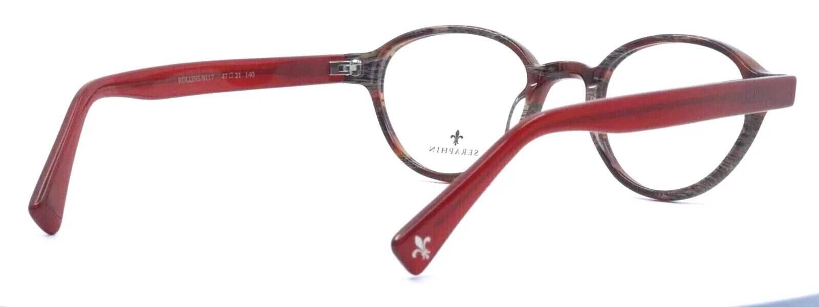 SERAPHIN ROLLINS 8117 Auburn Birch Womens Round Eyeglasses 47-21-140 JAPAN 2