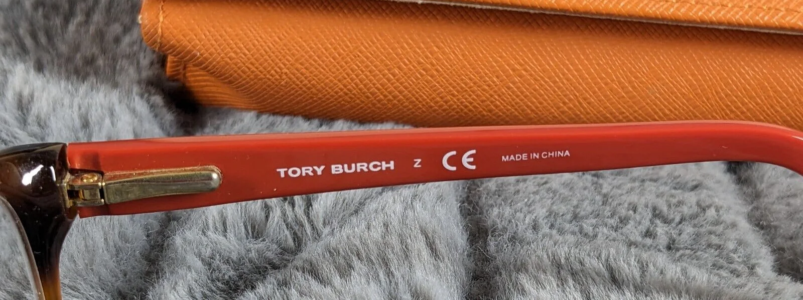 Tory Birch Small Optical Frame Eyeglasses Tortoise Orange With Case 2